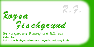 rozsa fischgrund business card